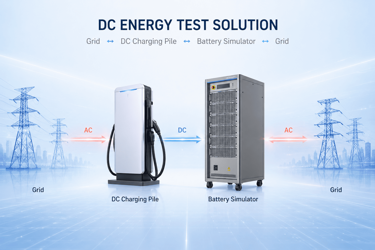 BLUESIGHT LC100-EV Series DC 충전기 시험 구성도