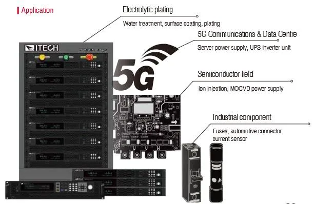 IT-M3900D 고전력 DC 전원공급기의 5G 통신 데이터센터 반도체 산업 적용 분야 이미지