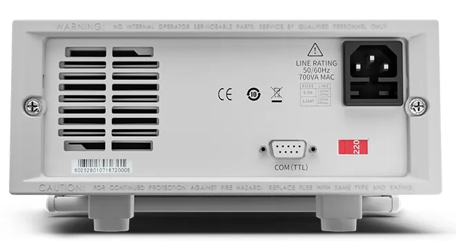 아이텍 ITECH IT6300 트리플 채널 DC 전원공급기 후면 전원 입력과 통신 단자 이미지