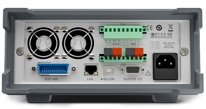 아이텍 ITECH IT6400 양극성 DC 전원공급기 후면 단자와 통신 인터페이스 이미지