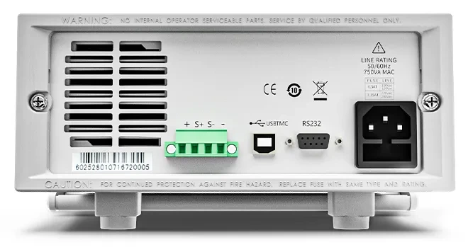 아이텍 ITECH IT6800A/B Dual-range DC 전원공급기 후면 RS232 USB 단자와 원격 센스 단자 이미지