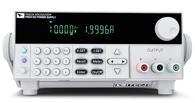 아이텍 ITECH IT6900A 프로그래머블 DC 전원공급기 전면 디스플레이와 조작부 이미지