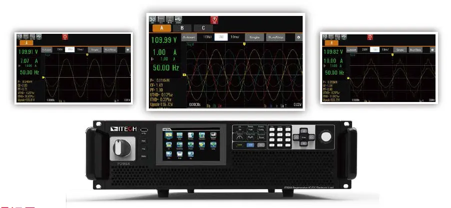 아이텍 ITECH IT8200E 파형 편집과 디스플레이 인터페이스 이미지