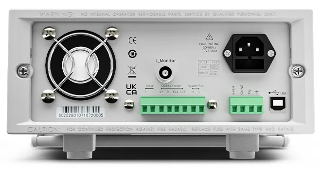 아이텍 ITECH IT8500G+ 프로그래머블 DC 전자부하 후면 단자와 인터페이스 이미지