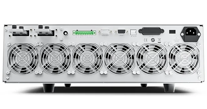 아이텍 ITECH IT8800 고전력 DC 전자부하 후면 단자와 냉각팬 이미지