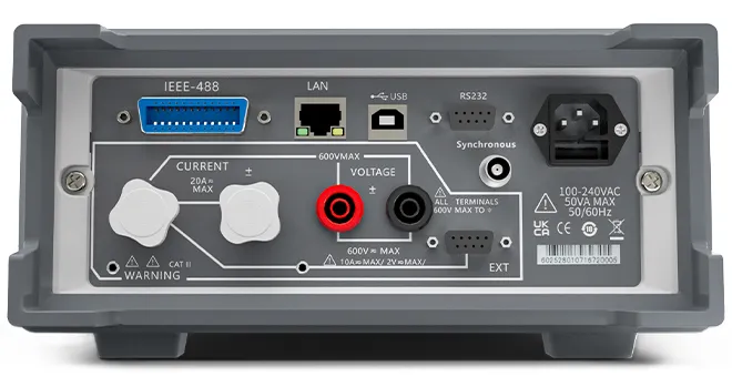 아이텍 ITECH IT9100 파워미터 후면 GPIB LAN USB RS232 인터페이스와 입력 단자 이미지