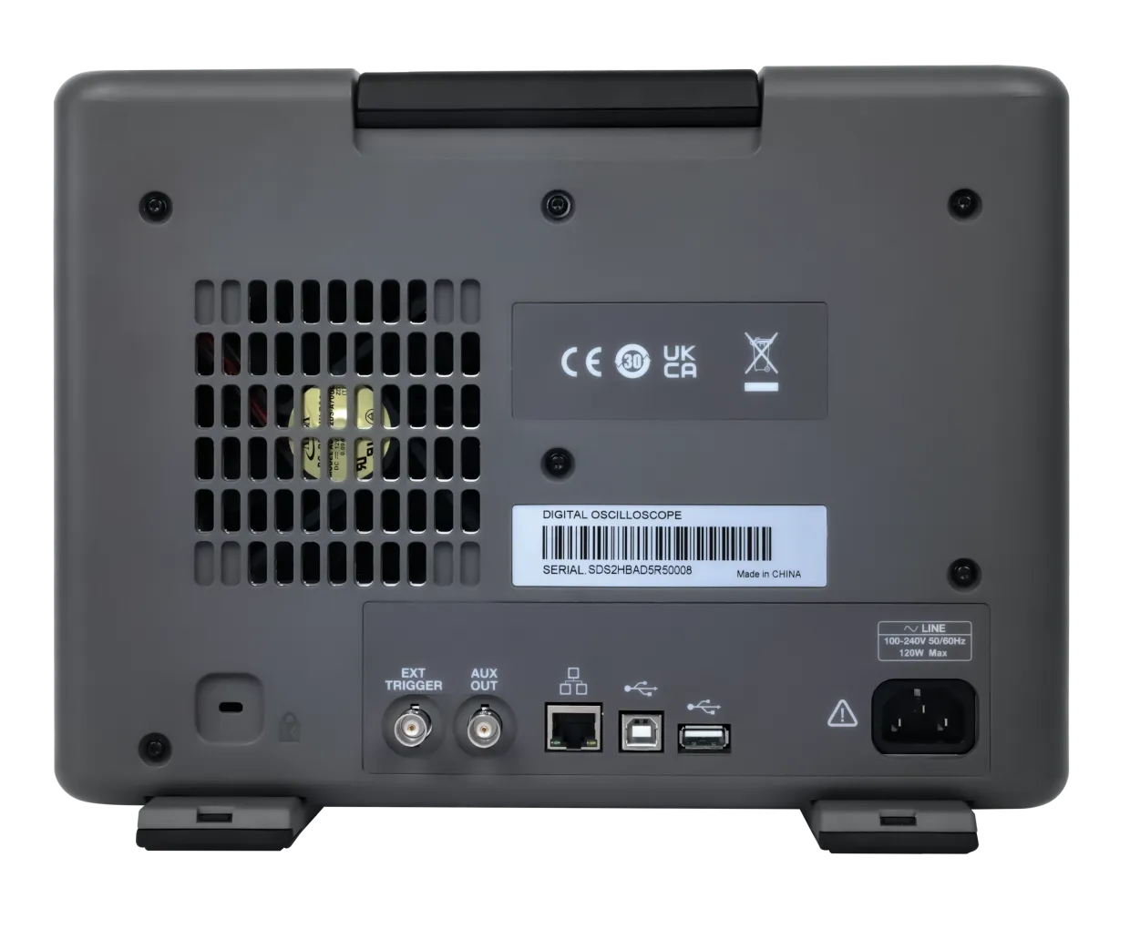 시글런트 SIGLENT SDS1000X HD 오실로스코프 후면 통신 포트와 단자 이미지