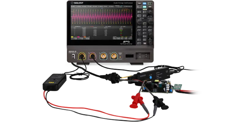 시글런트 SIGLENT SDS2000X HD 전원 회로 및 파워 테스트 적용 예시 이미지
