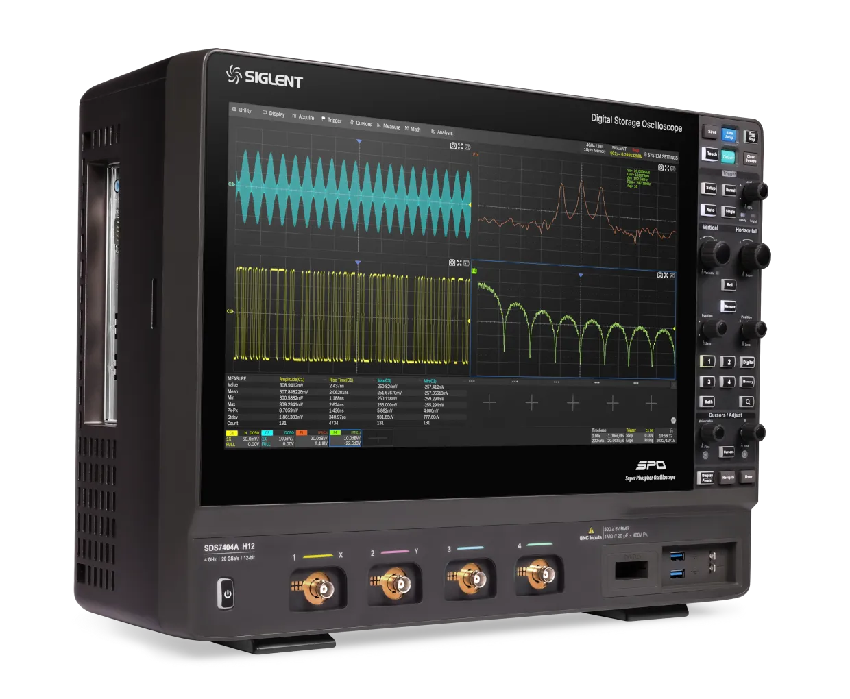 시글렌트 SIGLENT SDS7000A 디지털 스토리지 오실로스코프 전면 사선 제품 이미지