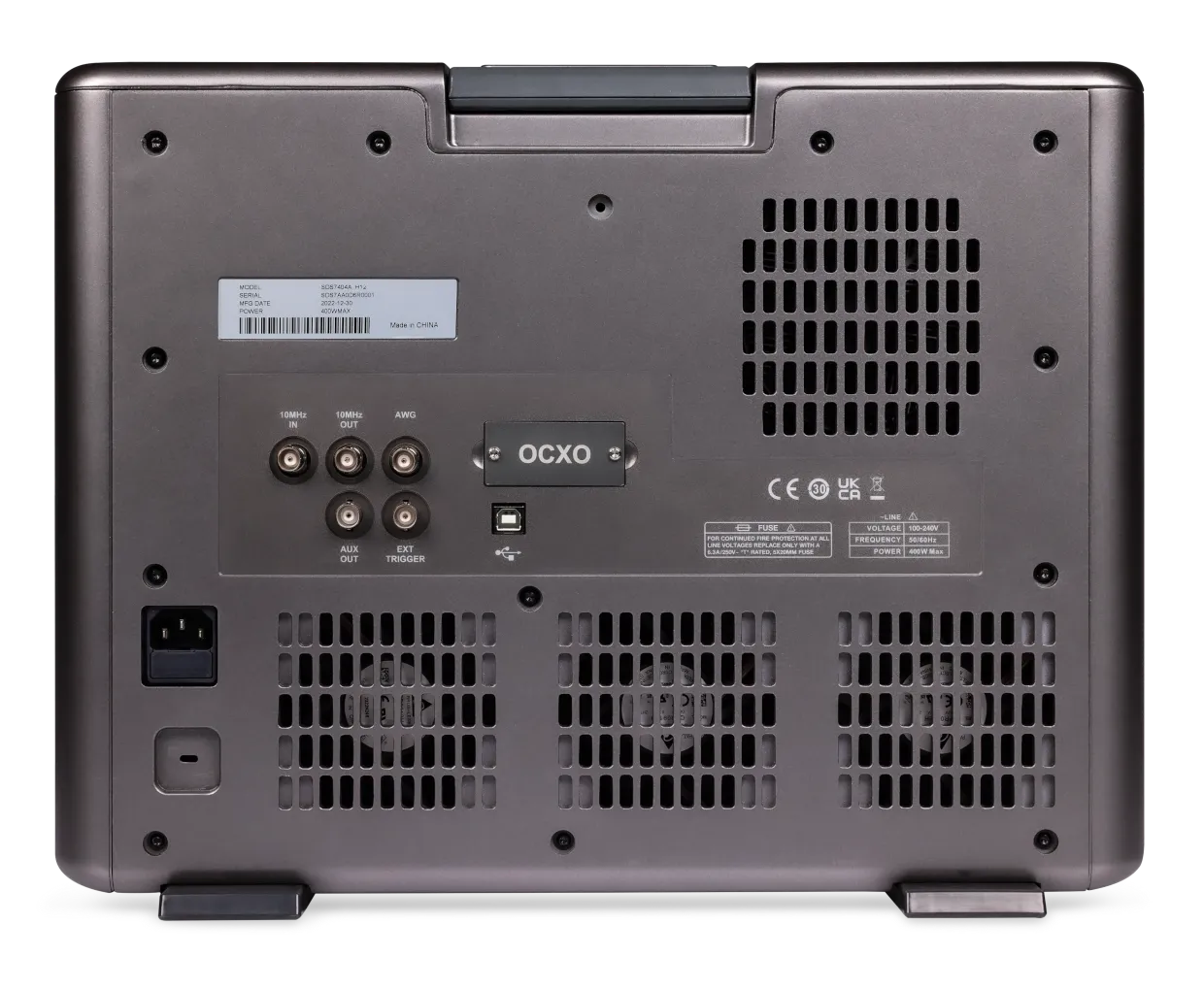 시글렌트 SIGLENT SDS7000A 후면 입출력 단자와 냉각 구조 이미지