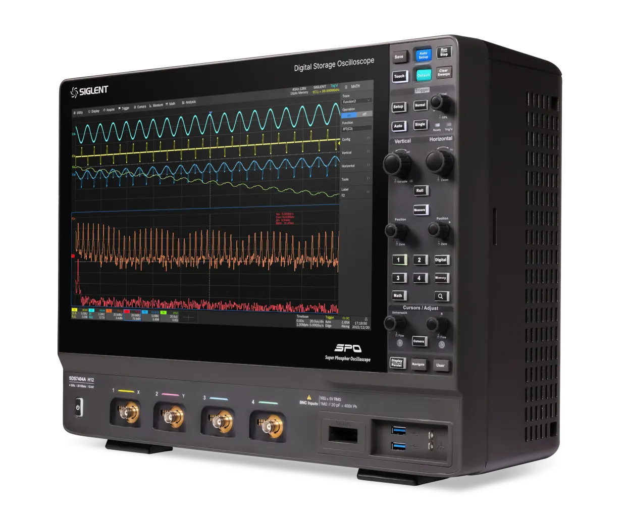 시글렌트 SIGLENT SDS7000A 15.6인치 터치 디스플레이 오실로스코프 측면 사선 이미지