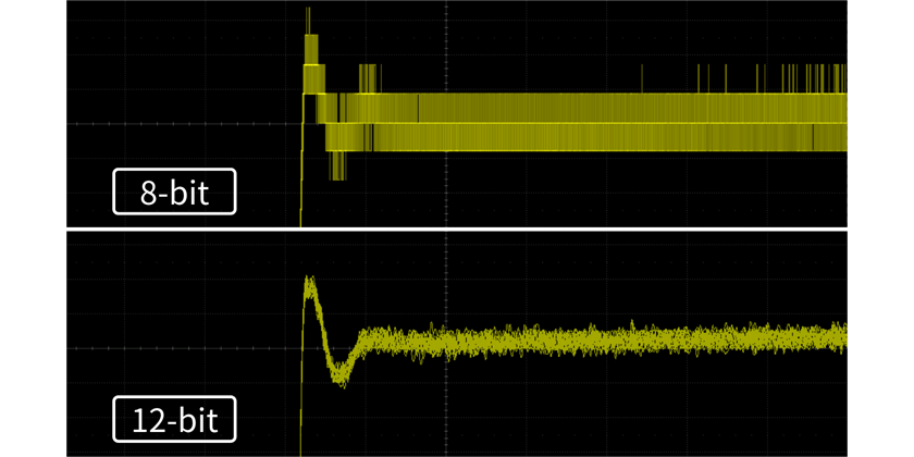 시글런트 SIGLENT SDS800X HD 12-bit 고분해능 파형 비교 이미지