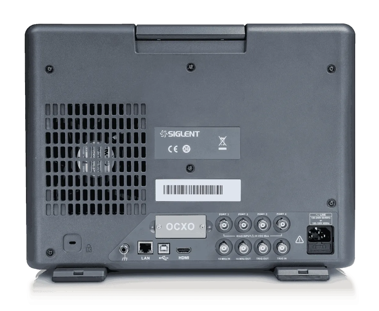 시글런트 SIGLENT SNA5000A 후면 인터페이스와 단자 이미지
