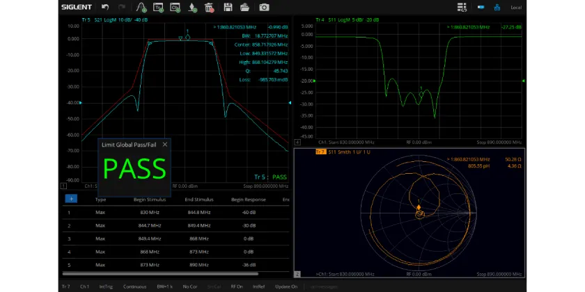 시글런트 SIGLENT SNA5000X-E Automation and Production Test 기능 이미지