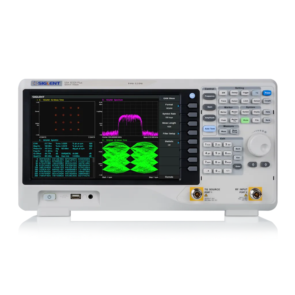 시글런트 SIGLENT SSA3000X Plus 시리즈 측정 화면 및 조작부 이미지