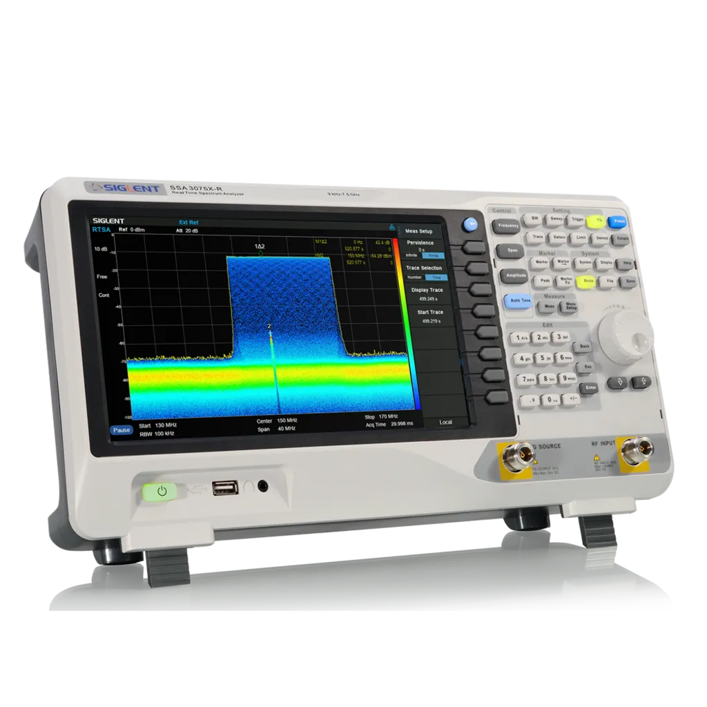 시글런트 SIGLENT SSA3000X-R 실시간 스펙트럼 분석기 전면 사선 제품 이미지