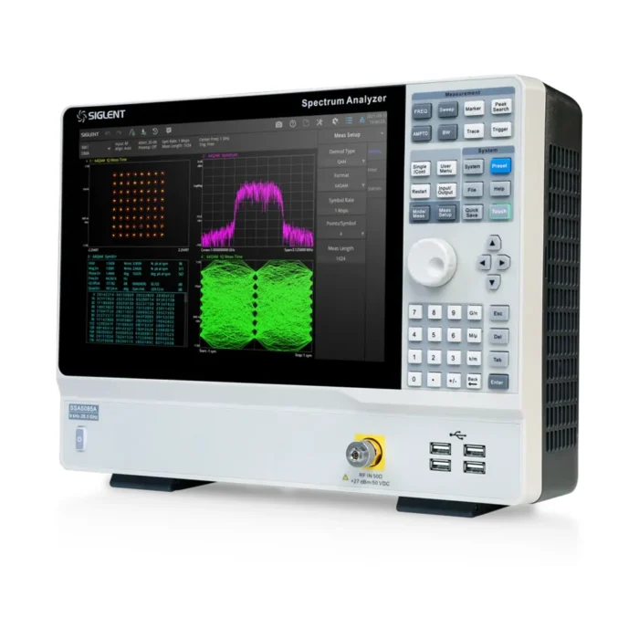 시글런트 SIGLENT SSA5000A 시리즈 스펙트럼분석기 전면 사선 썸네일 이미지