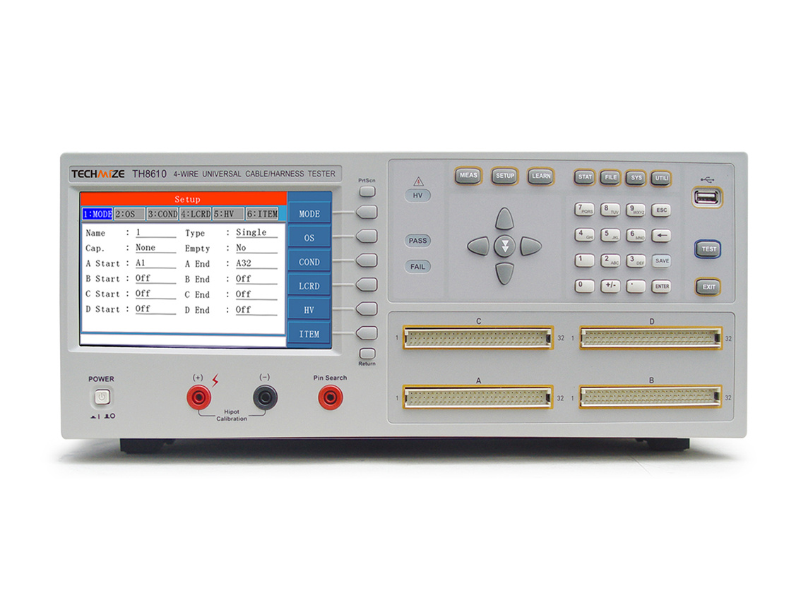 TECHMIZE TH8610 Series Cable Harness Tester 케이블 하네스 검사기 전면 제품 이미지