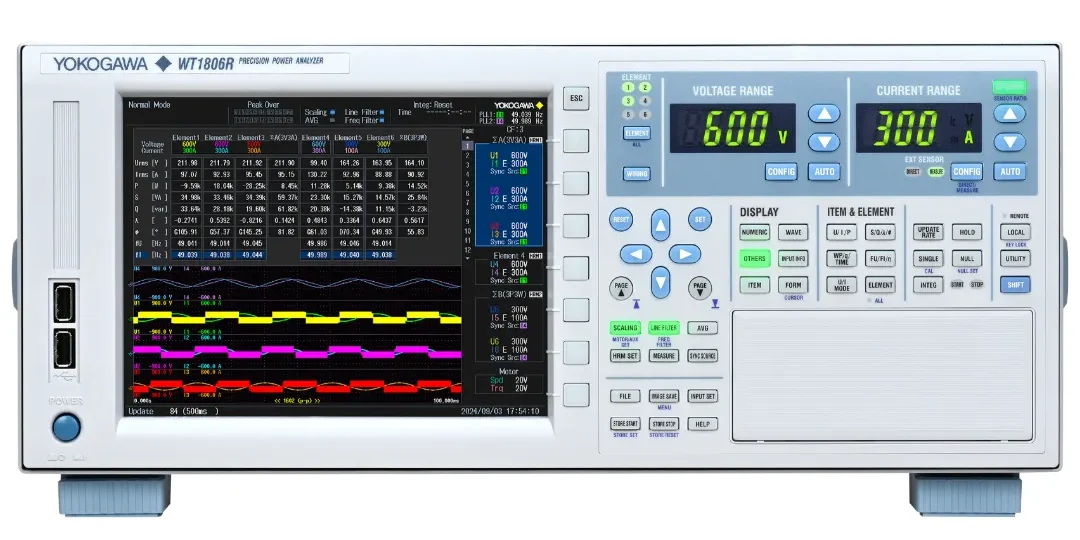YOKOGAWA WT1800R 고성능 전력분석기 전면 제품 이미지