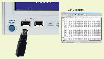 YOKOGAWA WT500 USB 메모리 CSV 데이터 저장 기능 이미지